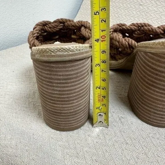 DV by Dolce Vita Roulette Toffee Brown Woven Block Heel Sandals Women’s 10 - Picture 11 of 12